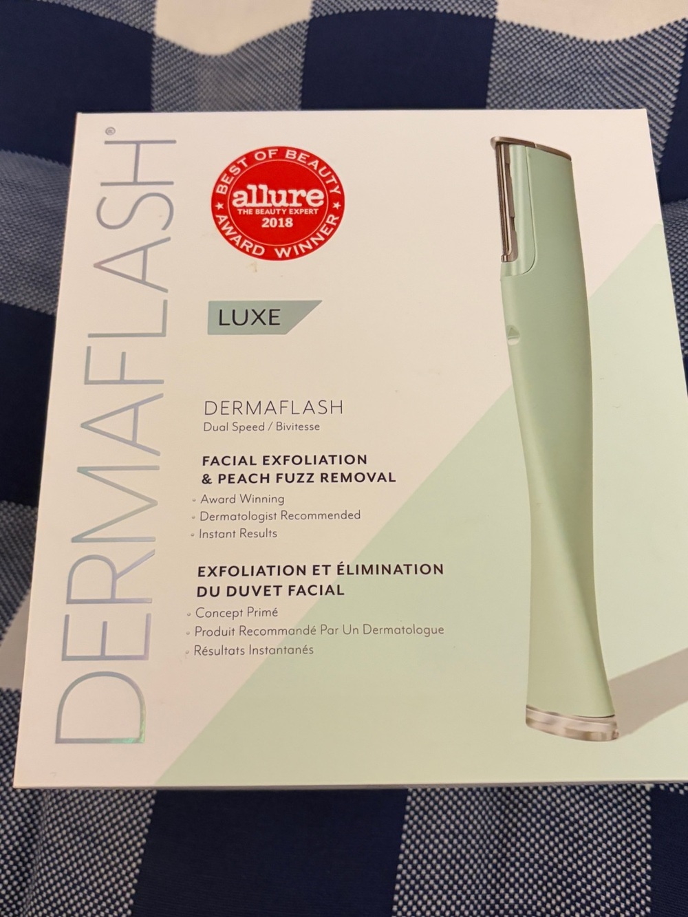 Dermaflash Luxe Facial Exfoliator — Mint Green
